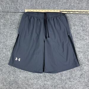 Under Armour Shorts Mens Size M Gray HeatGear Athletic Drawstring Lightweight